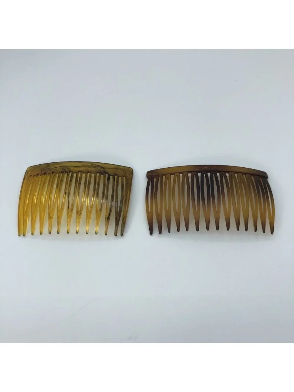 Vintage faux tortoise hais combs lucite plastic Scunci